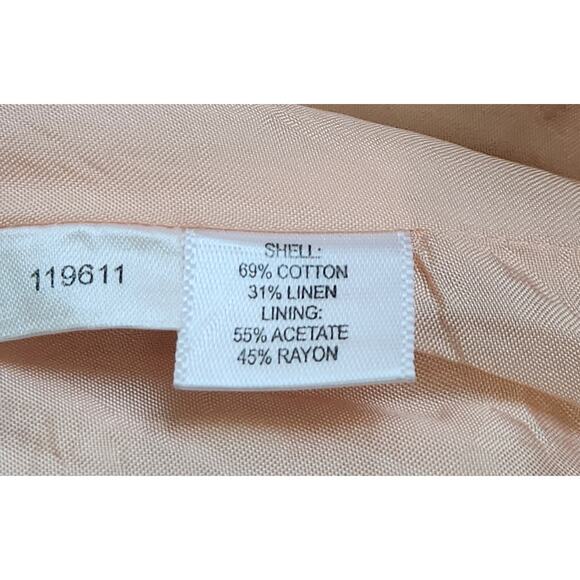 Ann Taylor Pink Yellow Brown Floral Lined Blazer 12 Shoulder Pads Pockets Soft - Picture 7 of 7